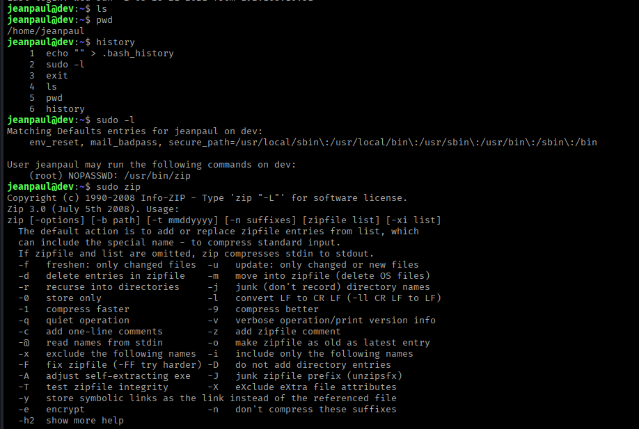 Sudo -l Output